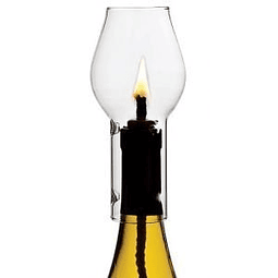 Chimenea de vela de vino de cristal juego de 2