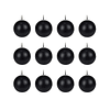 Velas esféricas de 12 piezas 2 pulgadas color negro