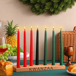 Kwanzaa Kinara Set Kwanzaa Driplesstaper Velas Set 3 Rojo 3