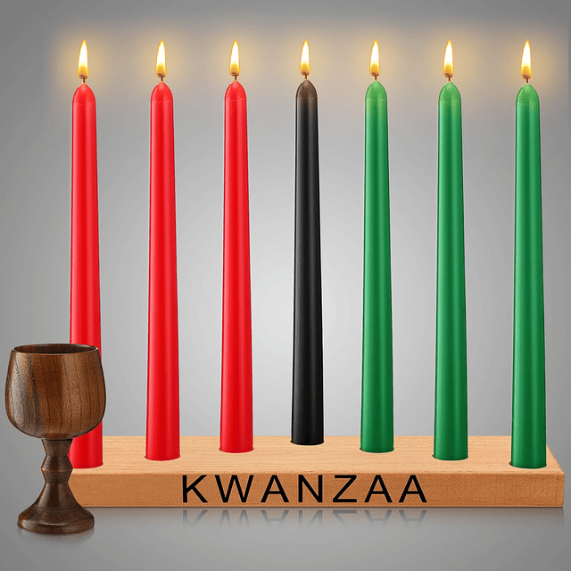 Kwanzaa Kinara Set Kwanzaa Driplesstaper Velas Set 3 Rojo 3