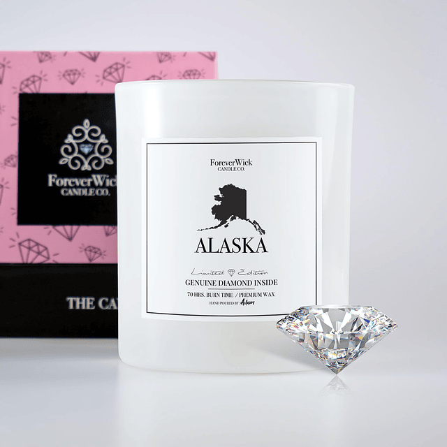 Vela de diamantes ForeverWick Alaska Velas aromáticas para e