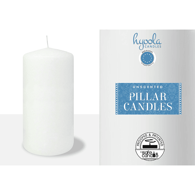 Velas de pilar blancas de 3.0 x 6.0 in velas sin perfume paq