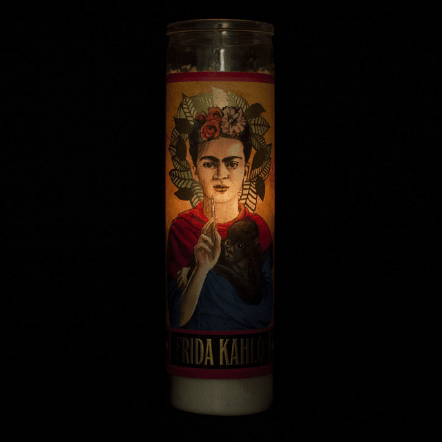 Vela de Santo Secular Frida Kahlo Votiva de oración de crist