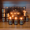 Juego de regalo de velas perfumadas tarro de cristal negro c