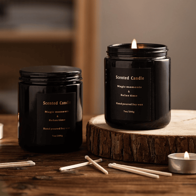 Velas de sándalo para hombres Velas aromáticas de pino vela