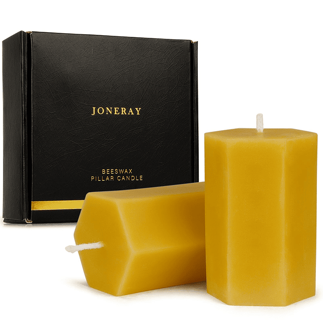 Velas de pilar de cera de abejas naturales 2x3 pulgadas vela