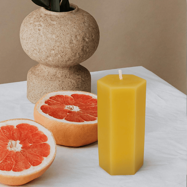 Velas de pilar de cera de abejas naturales 2x3 pulgadas vela