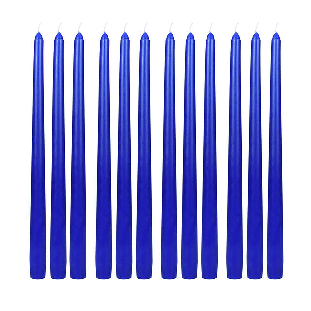 Velas cónicas de 12 piezas 12 pulgadas azul