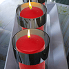 Velas de pilar rojas 4 x 8 pulgadas velas sin perfume paquet