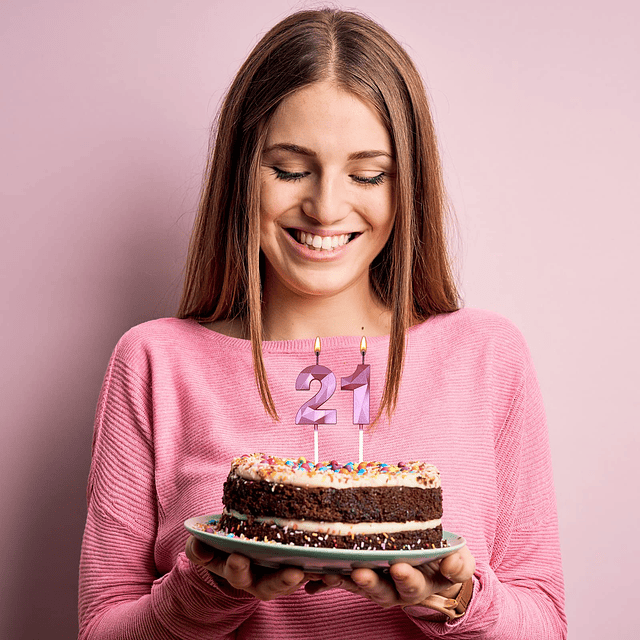 Velas de 70 cumpleaños para pastel rosa número 70 vela en fo