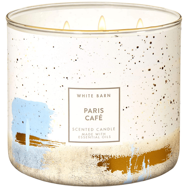 Bath and Body Works Paris Cafe Vela de 3 mechas 14.5 onzas e