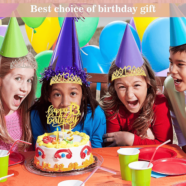 Juego de decoraciones de 13.º cumpleaños para niñas incluye