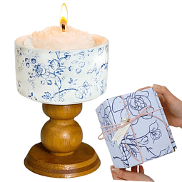 Velas aromáticas de porcelana azul y blanca velas en tarro d