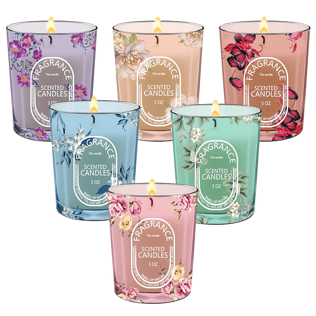 Potente juego de regalo de velas perfumadas 6 piezas Velas p