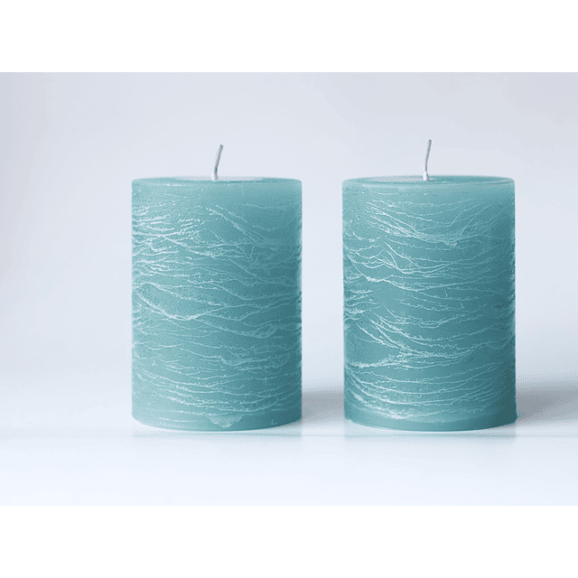 Modern Candle Design Juego de 2 velas rústicas sin perfume d