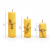 Juego de 3 velas de cera de abejas velas puras enceradas de