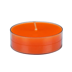 Velas candelita de 12 piezas color naranja extragrande