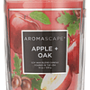 Aromascape Vela perfumada en tarro de 2 mechas manzana y rob