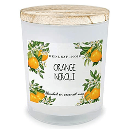 Vela en tarro de neroli naranja con tapa de madera Colección