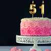 AOOLADA Velas de cumpleaños número 51 velas doradas de cumpl