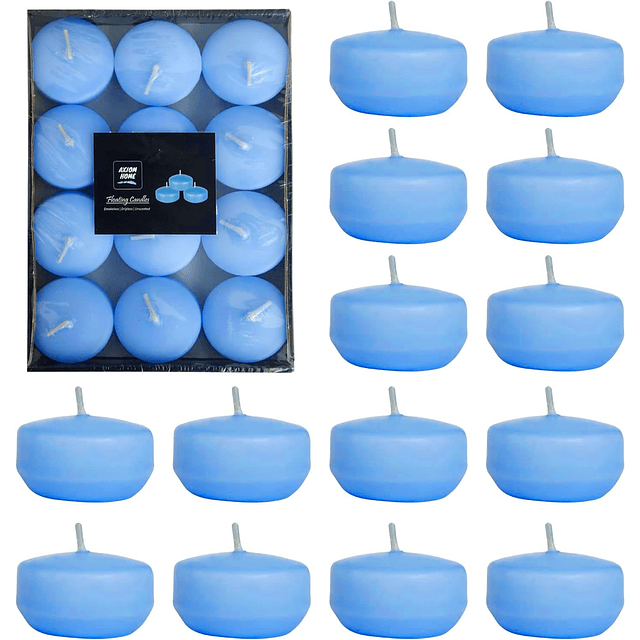 Velas flotantes Axiom para centros de mesa paquete de 24 vel