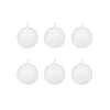 CBZ014 Velas de bola de 6 piezas 3 pulgadas blanco blanco 6