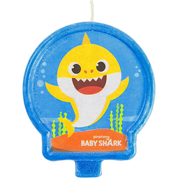 Vela para fiesta de cumpleaños amscan Baby Shark 2.4" x 2.6"