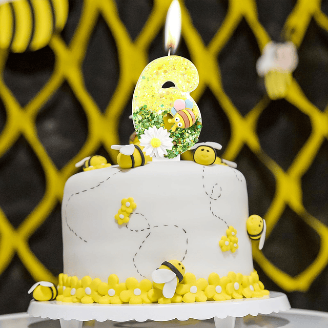 Velas de cumpleaños número 1 vela de abeja amarilla velas nú