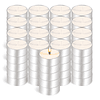 Velas de té sin perfume paquete de 100 sin humo sin goteo co