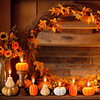 8 velas en forma de calabaza de otoño hechas a mano de cera