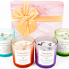 Velas perfumadas con cristales curativos juego de 4 velas co