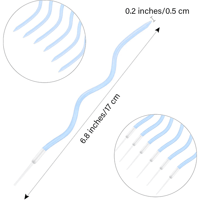 24 velas de cumpleaños Twisty Velas de pastel de cumpleaños