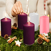 5 velas de pilar de Adviento de Navidad de 3.0 x 6.0 in vela