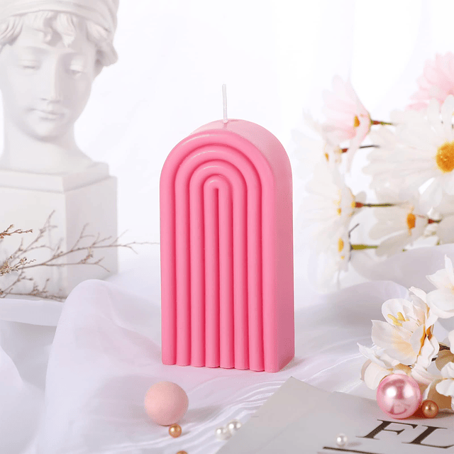 Velas en forma de arco Vela estética perfumada geométrica Ve