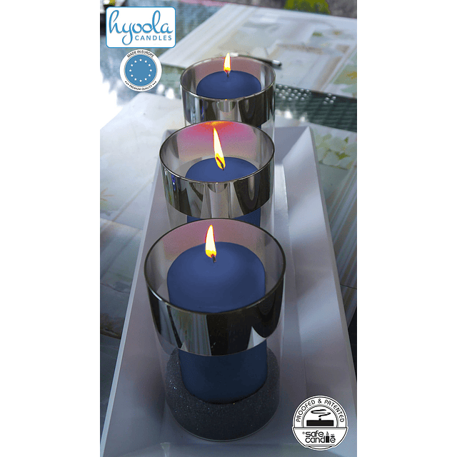 Velas de pilar azul medianoche 2 x 4 pulgadas paquete de 4 v