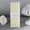 Velas cónicas blancas de 8 pulgadas juego de 4 velas cónicas