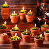 36 velas suculentas decorativas de cactus velas de té novedo