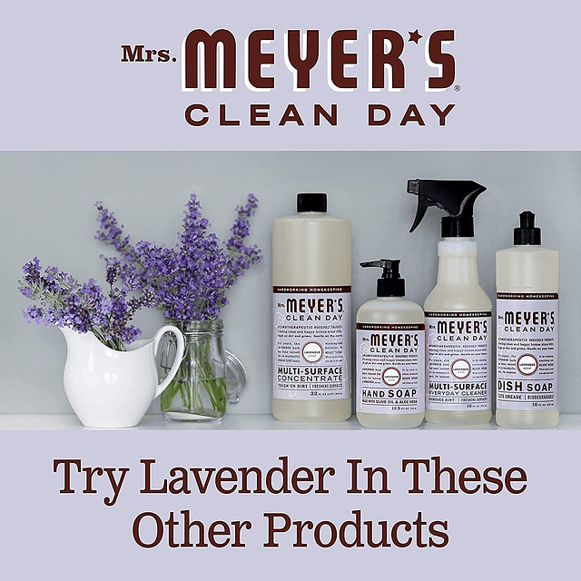 Vela de soja Mrs. Meyers Clean Day lavanda frascos de vidrio