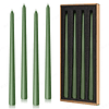 Velas cónicas de 12.0 in de alto color verde oliva juego de