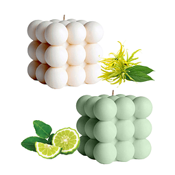 Paquete de 2 velas de burbujas vela moderna para decoración