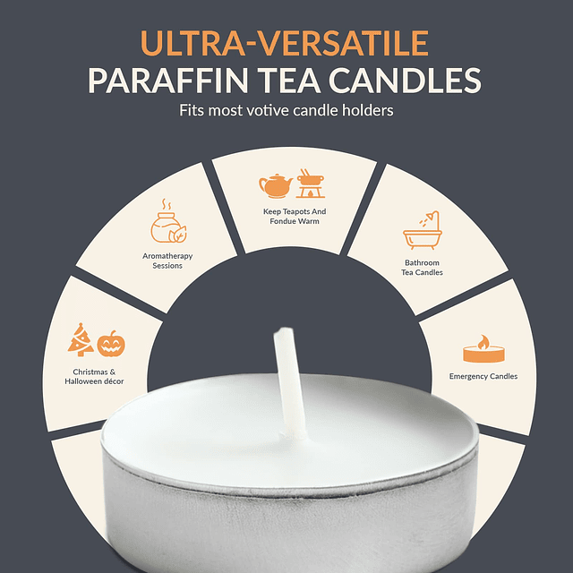 Velas candelita premium de larga duración 25 horas de combus