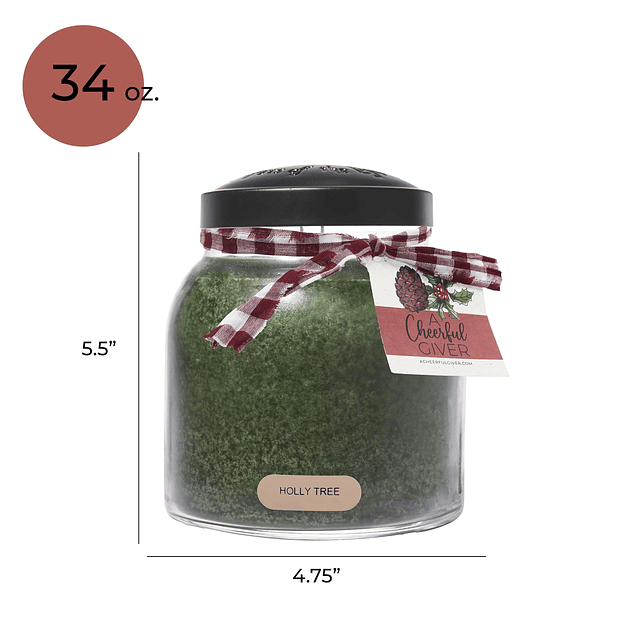 Holly Tree Vela perfumada de 34 oz con tapa Guardianes de la