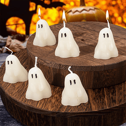 6 velas fantasma de Halloween lindo juego de velas decorativ