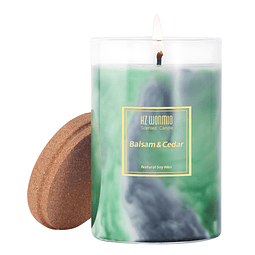 Velas perfumadas HZWONMIO Vela de bálsamo y cedro/Velas de c