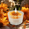 Vela de girasol amarilla en tarro de cristal velas perfumada