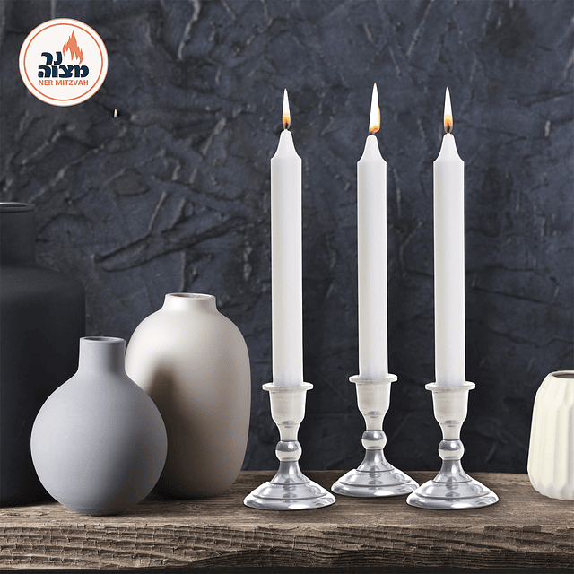 Classic White Velas de 4 pulgadas Paquete a granel de 72 par