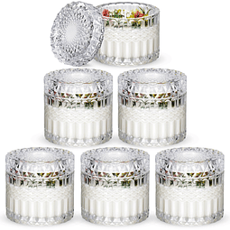 Tarro de cristal para velas con tapa 8 onzas 6 unidades alma