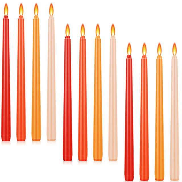 12 velas cónicas de colores velas cónicas de colores velas p