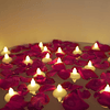 Paquete de 24 velas flotantes impermeables sin llama con pét