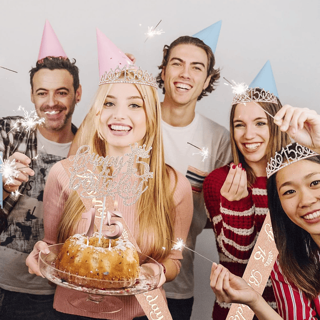 Regalos de 15º cumpleaños para niñas corona de tiara de 15º